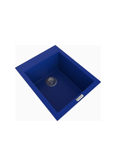 Polex Cristalüx Granit Evye P-05 Mavi Tezgah Altı Ve Tezgah Üstü Kare Mutfak Evyesi 41x51 CM