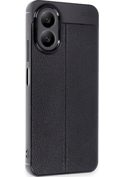 Oppo A38 Kılıf Auto Focus Deri Desen Silikon Kapak
