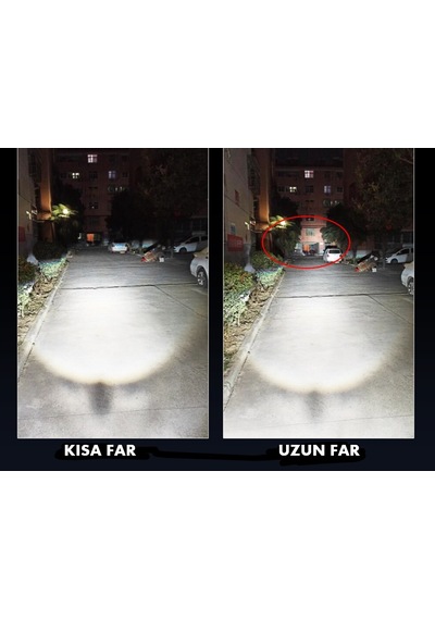 Motosiklet H4 Led Power Led 12v 4000Lümen 6000K Beyaz Işık Xenon Ampul