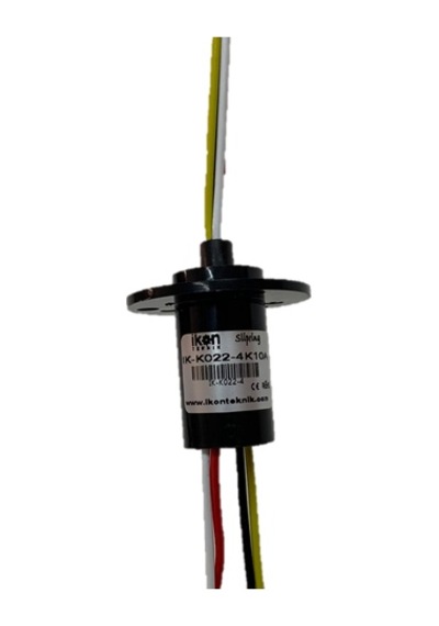 İKON TEKNİK Kapsül Tip Slip Ring 22 mm 4 Kanal 10A Döner Konnektör