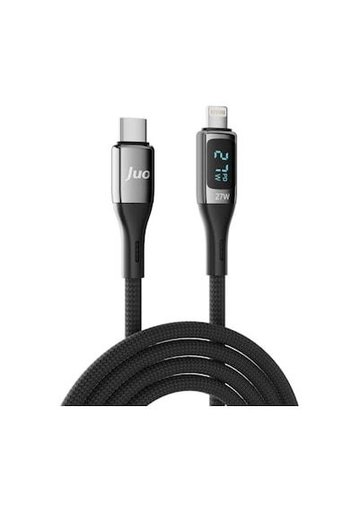 27w Dijital Led Ekranlı Usb Type-c To Lightning iPhone Uyumlu iPad Uyumlu Hızlı Şarj Ve Data Kablosu 1 Metre Diğer