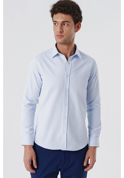 İmza Koyu Mavi Uzun Kollu Armürlü Cepsiz Pamuklu Likralı Slim Fit Dar Kesim Gömlek 1004240193-koyu Mavi Koyu Mavi İmza Koyu Mavi Uzun Kollu Armürlü Cepsiz Pamuklu Likralı Slim Fit Dar Kesim Gömlek 1004240193-koyu Mavi Koyu Mavi