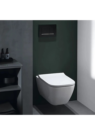 Geberıt Smyle Square Rimfree Asma Klozet Ve Soft Kapaklı Set 501.668.00.1 Beyaz