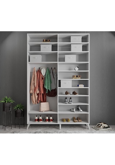 Açelya Portmanto Vestiyer Beyaz  M8- 180 cm
