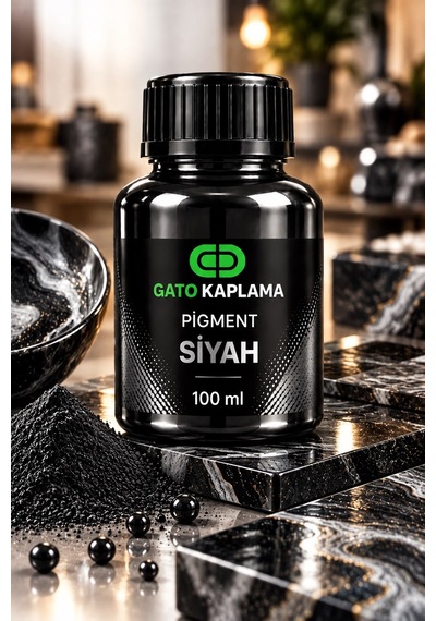Gato Kaplama Solvent Bazlı Transparan Sıvı Pigment Boya 100 Ml Siyah Renk Renklendirici