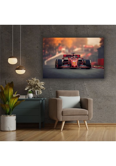 Formula 1 Motors Temalı Dekoratif Cam Tablo -24