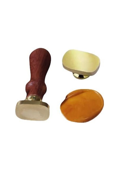 Boş Mum Mühür Pirinç Damga Başlığı Oval Dikdörtgen 18x28mm