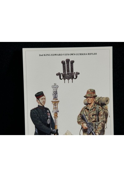 1995 İngiltere Kartpostal Britanya Ordusu 2nd King Edward Vıı's Own Gurkha Rifles - Regimental Colour Postcard