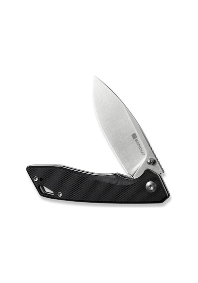 Sencut Stratex Black G10 Handle Satin Finished 9cr18mov Blade Kamp Çakı Siyah