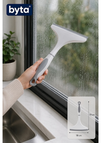 Cam Sileceği Camsil Ergonomik Saplı İz Bırakmayan Cam Temizleme Aparatı Duşakabin, Ayna Ve Cam İçin