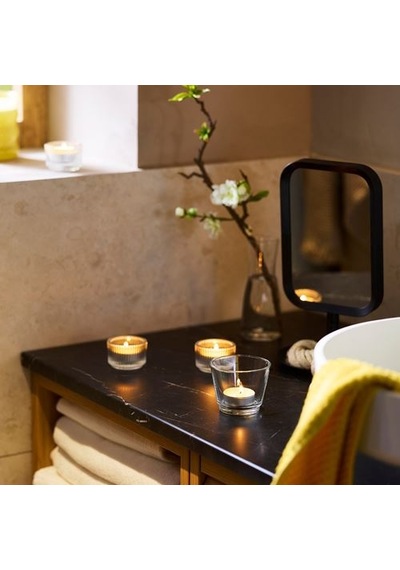 Ikea Lotsfågel Kokulu Tealight Mum, Açık Sarı, 3.5 Saat