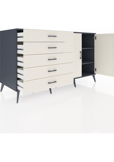 Kronos Konsol 2 Raflı 5 Çekmeceli 2 Kapaklı 176x59x99 Antrasit-aytaşı Aytası/aytası - Antrasıt Kronos Konsol 2 Raflı 5 Çekmeceli 2 Kapaklı 176x59x99 Antrasit-aytaşı Aytası/aytası - Antrasıt