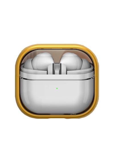 E2m Apple Uyumlu AirPods 4 Crystal Standlı Kılıf Sarı Sarı