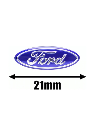 Ford Fiesta Fusion Connect Transit Kumanda Anahtar Logo Damla Etiket 21 Mm Elips 1 Adet