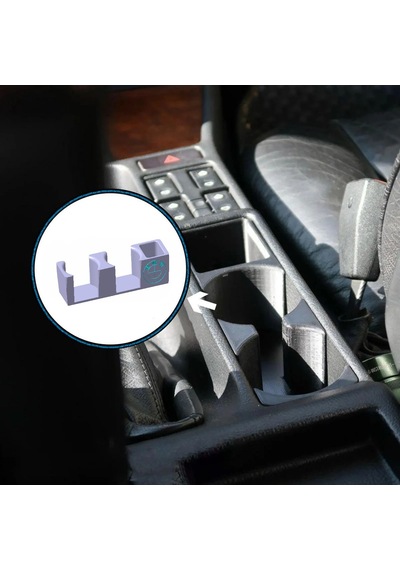 Bmw 5 Serisi E34 Bardak Tutucu Ve Organizer - Bmw Logolu Standart