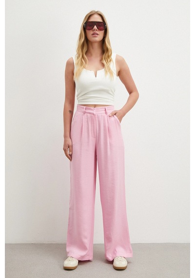 Never More Modal Palazzo Pantolon Pembe