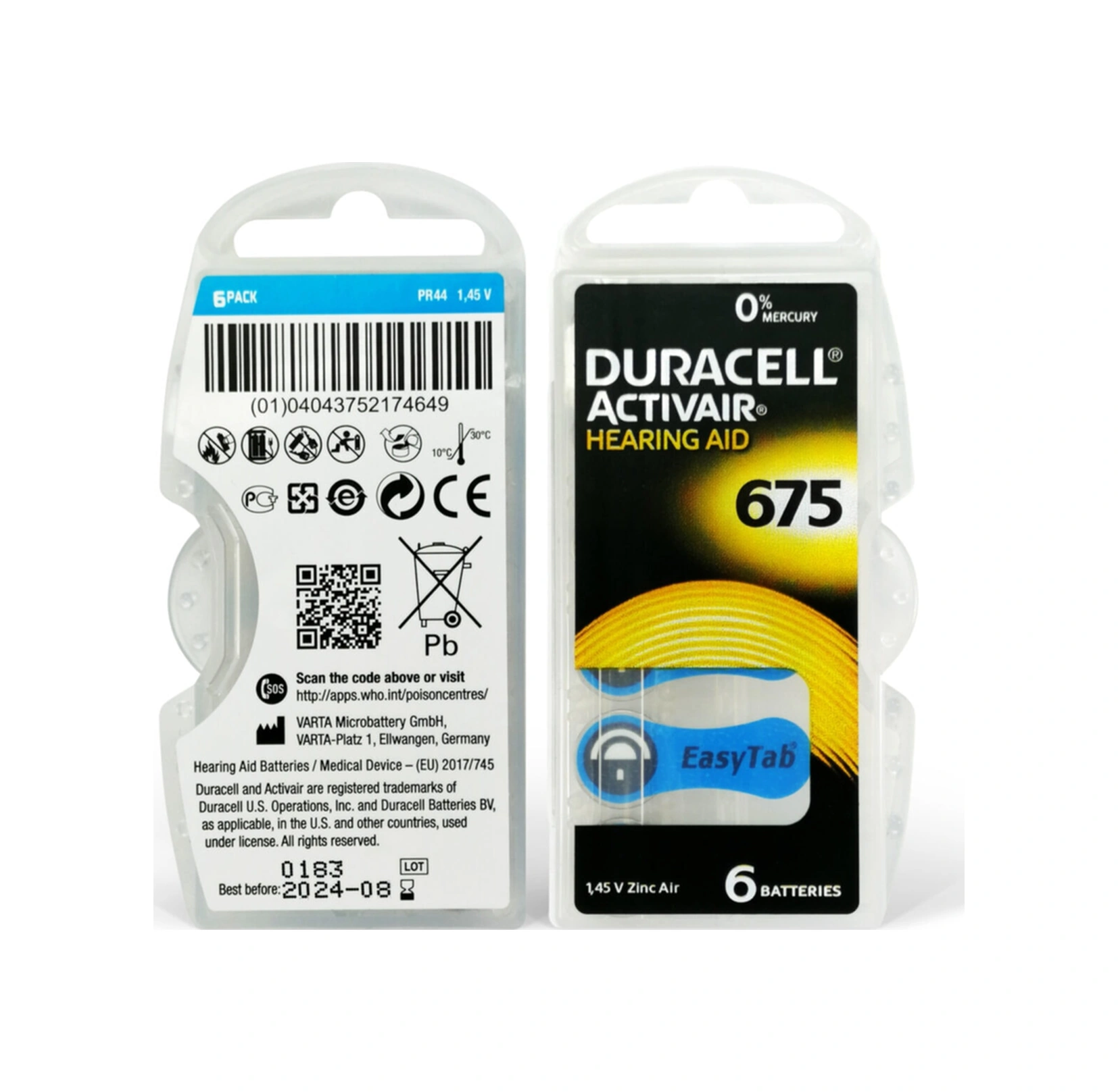 Activair 675 Numara Işitme Cihazı Pili 6x10 60 Adet