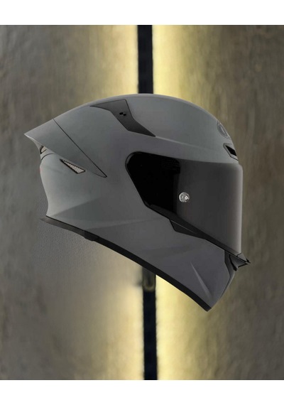 Kyt Tt-revo Kask Plaın Matt Grey 1450 Motosiklet Kaskı Gri