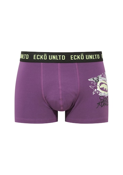 U.S. Polo Assn. Ecko Siyah - Gri - Mor 3'lü Boxer Siyah - Gri - Mor