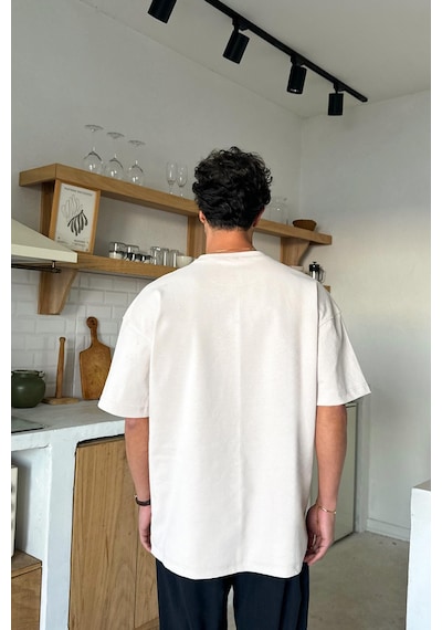 Basic Oversize Tişört Taş Rengi Taş