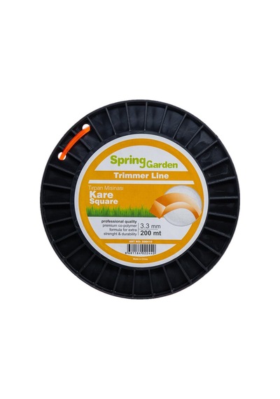 Motorlu Tırpan Misinası 3.3 Mm Kare Rulo 200 Mt Diken, Ot, Çimen Kesme