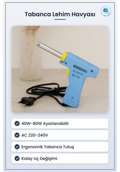 Lehim Havyası Tabanca 40w 80w Ac220 240v Ayarlanabilir Elektronik