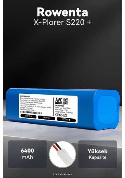 Rowenta X-plorer S220 + 6400mah Robot Süpürge Bataryası D.k