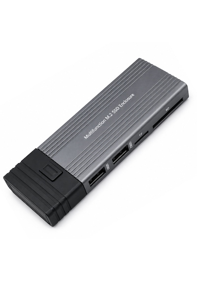 6085 Usb Type C M.2 Ssd Pcie Kutusu 5in1 Hub Nvme Sata Ngff Sd Kart Okuyucu Hard Disk Okuma