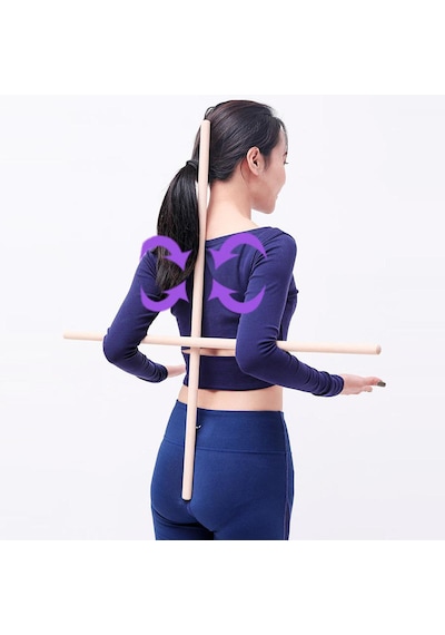 Bundera Yoga Stick Pilates Fitness Spor Aleti Vücut Gerdirme