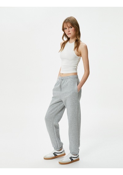 Koton Jogger Eşofman Altı Bağcıklı Normal Bel Gri 4sak40047ek 4SAK40047EK031 Gri
