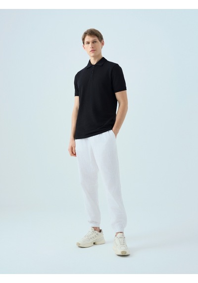 Regular Fit Erkek Pantolon Beyaz