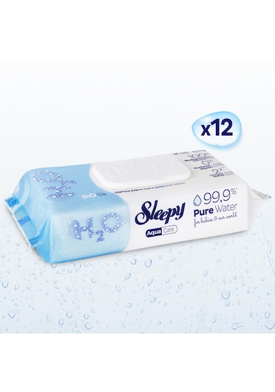 Sleepy AquaCare H2O Yenidoğan Islak Bebek Havlusu 12x50