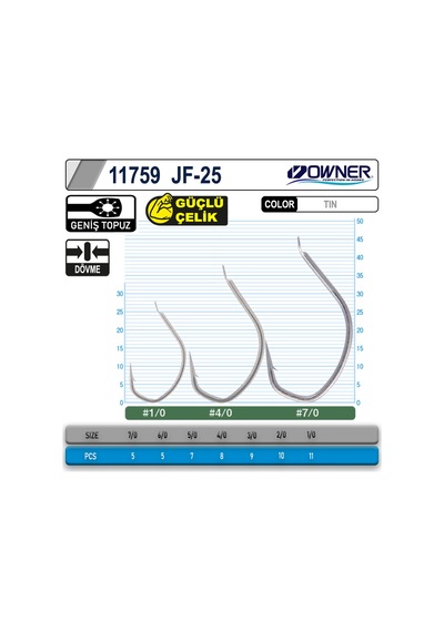 Cultiva 11759 Jigger Light Hold Jig İğnesi 2-0