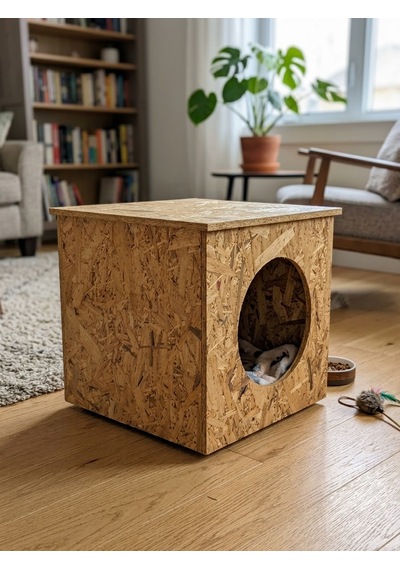 Osb Kedi Ve Küçük Köpek Evi Kübik