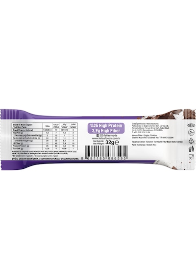 Fellas Duble Kakaolu Protein Bar 12 x 32 G