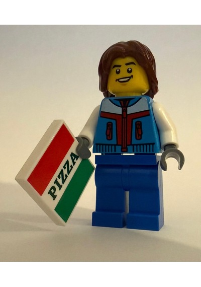 Orjinal Lego Minifigür Pizza Delivery Boy