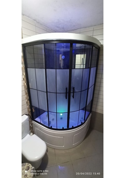 110X110 Küvet Üstü Antrasit Compact Sistem Sistem 1
