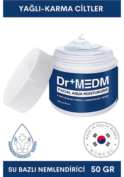 Dermal Dr+ Medm Facial Aqua Yağlı ve Karma Ciltler İçin Nemlendirici Krem 125 G
