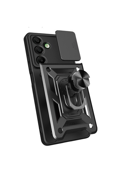 Zore Galaxy A16 Uyumlu Magnetik Standlı Kamera Korumalı Ogaa Sürgülü Vega Kapak-mavi