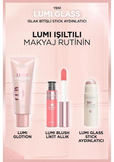 L'Oréal Paris Lumi Glass Islak Bitişli Stick Aydınlatıcı 620 Glassy Pink Ballet