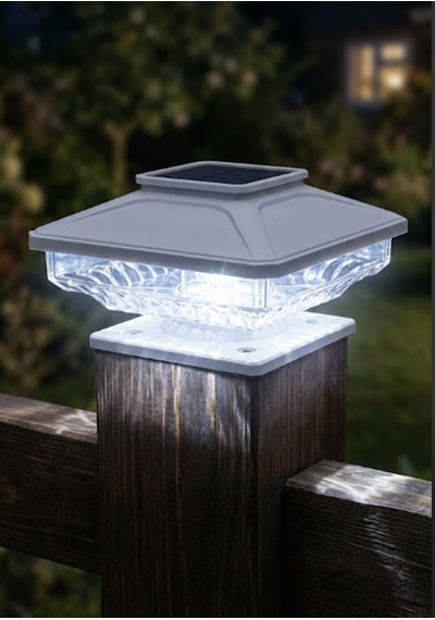 4 Adet Beyaz Ledli Solar Güneş Enerjili Karanlık Sensörlü Bahçe Aydınlatma Lambası Su Geçirmez Slr-0139 4'lü Paket