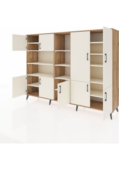 Hyperion Dolap 14 Raflı 9 Kapaklı 220x44x163 Çam-aytaşı Aytası - Atlas Çam Hyperion Dolap 14 Raflı 9 Kapaklı 220x44x163 Çam-aytaşı Aytası - Atlas Çam