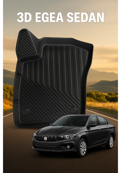 Fiat Egea Sedan 2015-2025 Uyumlu 3d Oto Paspas Premium