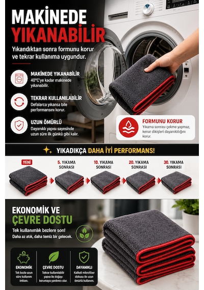 450 Gsm Oto Araç Kurulama Bezi Mikrofiber Oto Yıkama Temizlik Bezi Tüy Bırakmaz Gri 50x70 Cm