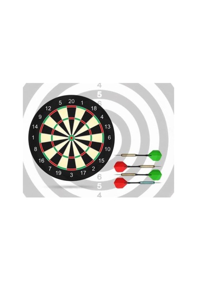 Çift Taraflı Hedef Vurma Dart Seti 28 Cm 4 Adet Ok İle Eğlenceli Oyun Deneyimi Çok Renkli - 865871555