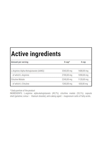 Trec Nutrition Aakg Amino Akg Mega Hardcore With Citrulline Malat 120 Kapsül