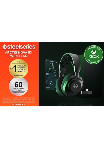 SteelSeries Arctis Nova 5X Kablosuz Mikrofonlu Kulak Üstü Oyuncu Kulaklığı