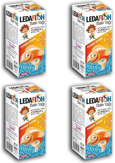 Ledapharma Ledafish Balık Yağı 4'Lü Paket Portakal Aromalı 150 Ml