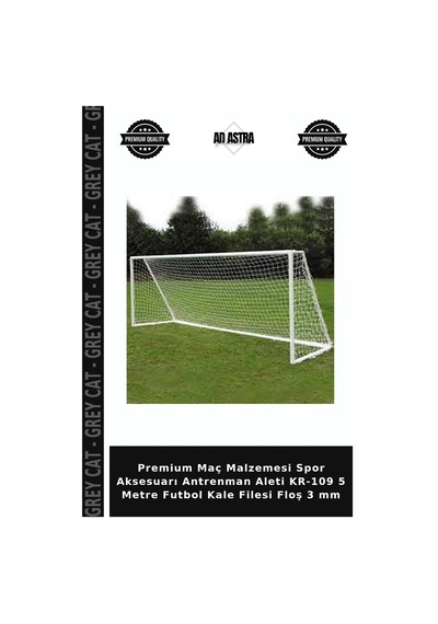 Premium Maç Malzemesi Spor Aksesuarı Antrenman Aleti Kr-109 5 Metre Futbol Kale Filesi Floş 3 Mm Belirtilmemiş