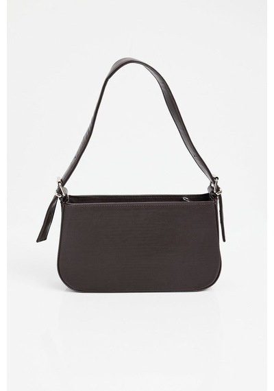 Lovelystore Düz Baget Astarlı 3 Gözlü Basic Omuz Çantası 27x15 Acı Kahverengi